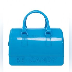 Furla Blue Re-Candy Women's Boston Bag